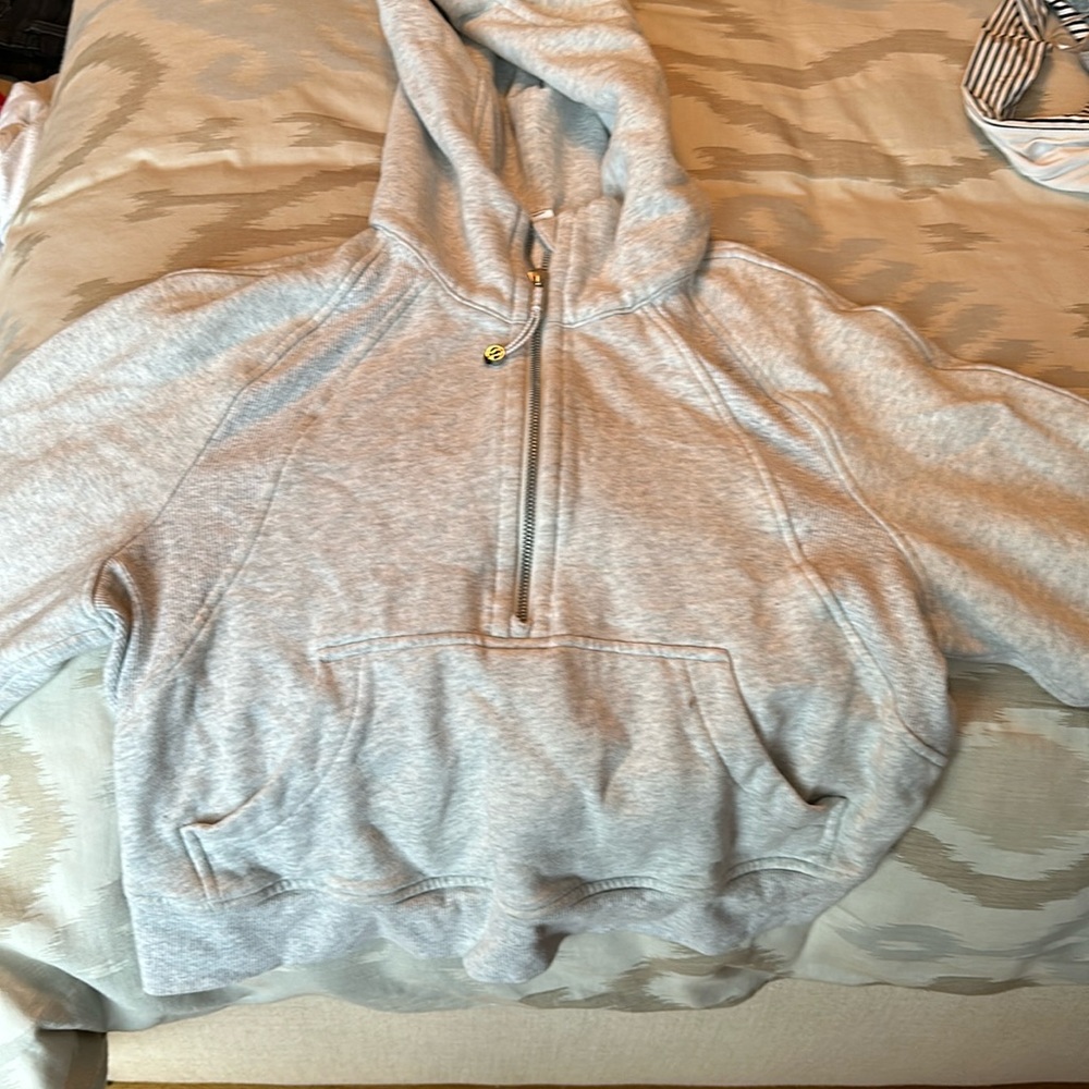 Lululemon light grey scuba sweatshirt